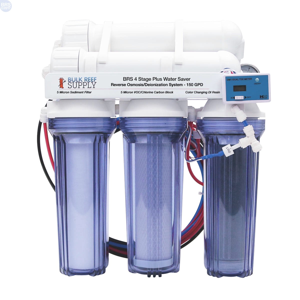 4 Stage 150GPD Plus Water Saver RO/DI System Bulk Reef Supply Reverse Osmosis Systems